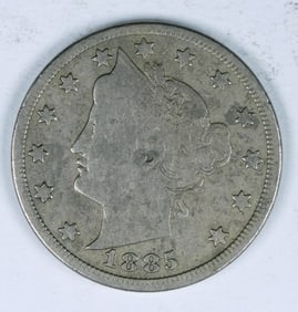 1885 LIBERTY "V" NICKEL