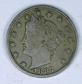 1887 LIBERTY "V" NICKEL