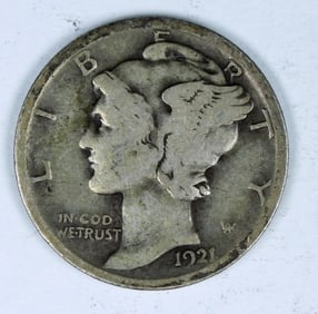 1921 MERCURY SILVER DIME