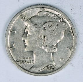 1931-S MERCURY SILVER DIME