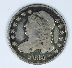 1834 CAPPED BUST SILVER DIME