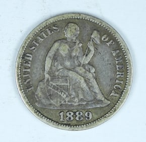1889 SEATED DIME