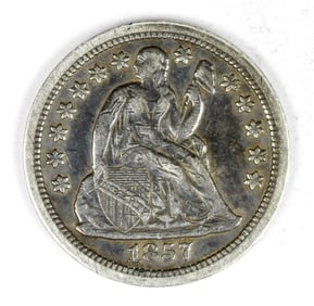 1857 SEATED DIME