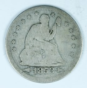 1853 SEATED QUARTER RAYS/ARROWS