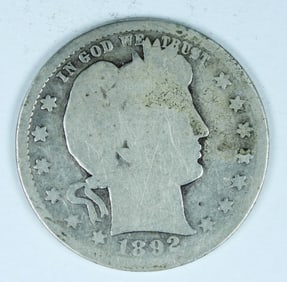 1892-S BARBER QUARTER