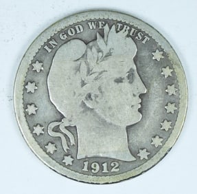 1912-S BARBER QUARTER