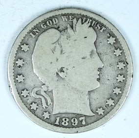 1897-S BARBER QUARTER