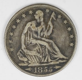1855 SEATED HALF DOLLAR