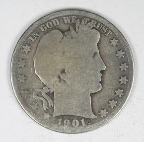 1901-S BARBER HALF DOLLAR