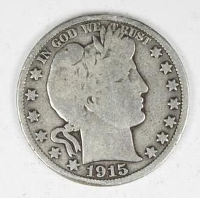 1915 BARBER HALF DOLLAR