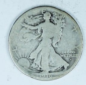1916-D WALKING LIBERTY HALF DOLLAR