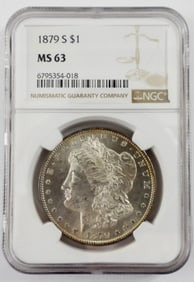 1879-S MORGAN DOLLAR NGC MS-63