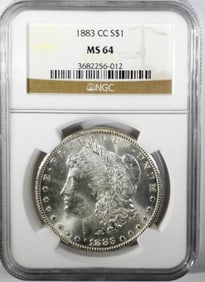 1883-CC MORGAN DOLLAR NGC MS64