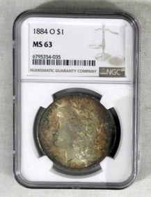 1884-O MORGAN DOLLAR NGC MS-63