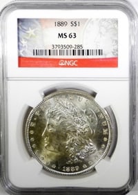 1889 MORGAN DOLLAR NGC MS63