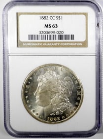 1882-CC MORGAN DOLLAR NGC MS62