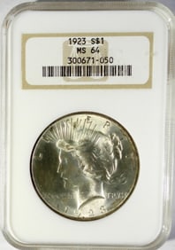 1923 PEACE DOLLAR NGC MS 64