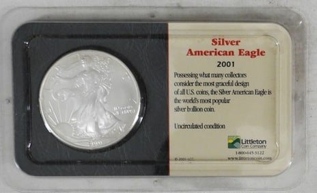 2001 SILVER EAGLE BU IN LITTLETON PACK