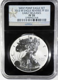 2013 W EAGLE REVERSE NGC PF70