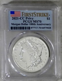 2021-CC Privy MORGAN DOLLAR PCGS MS70