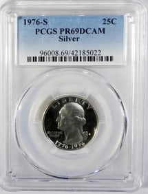 1976-S SILVER WASHINGTON QTR PCGS !