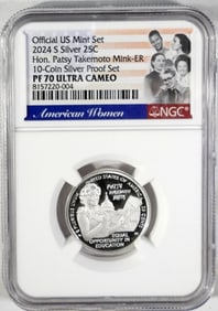 2024 S "SILVER" Hon. Patsy NGC PF70 UC
