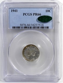 1941 MERCURY DIME PCGS PR66 CAC