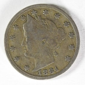 1884 LIBERTY "V" NICKEL