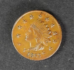 1863 CHARELS KOLB  CIVIL WAR TOKEN