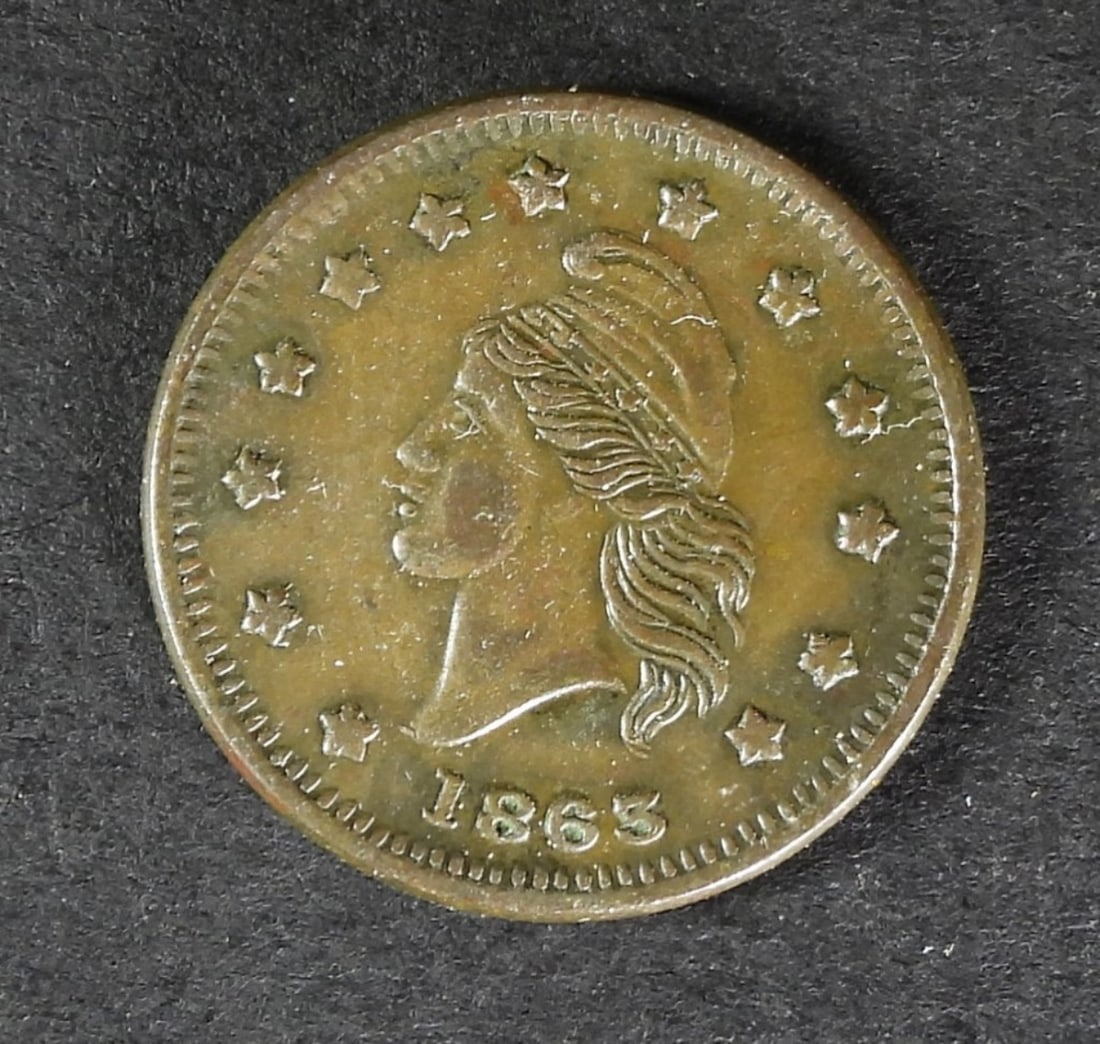 1863 ARMY AND NAVY CIVIL WAR TOKEN: 1863 ARMY AND NAVY CIVIL WAR TOKEN