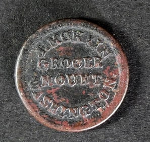 J.M CKAIN  GROCER MOUNT CIVIL WAR TOKEN