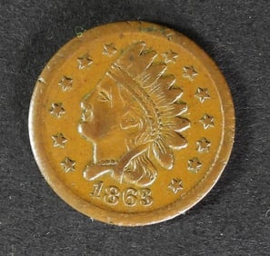 1863 C.DOSSHER 1c CIVIL WAR TOKEN