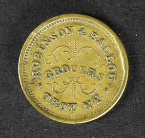 1863 ROBINSON & BALLOU CIVIL WAR TOKEN