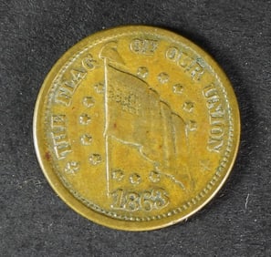 1863 THE FLAG OF OUR UNION CIVIL WAR TOKEN