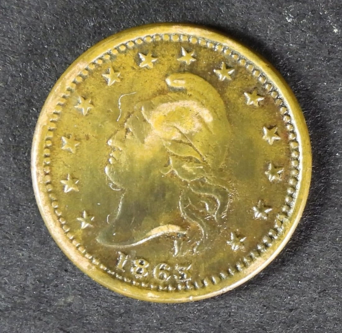 1863 ARMY AND NAVY CIVIL WAR TOKEN: 1863 ARMY AND NAVY CIVIL WAR TOKEN