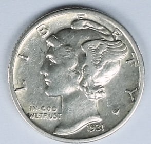 1931-S MERCURY DIME