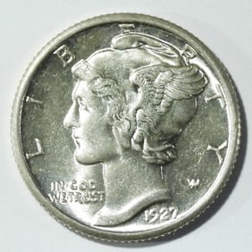 1927 MERCURY DIME BU