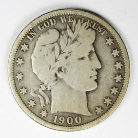 1900-O BARBER HEAD HALF DOLLAR