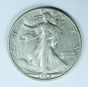 1938 LIBERTY WALKING HALF DOLLAR