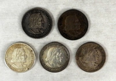 (5) COLUMBIAN EXPO COMMEM LOT