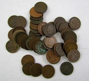50 INDIAN HEAD CENTS MIXED LOT