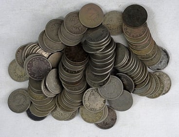 100-LIBERTY "V" NICKELS