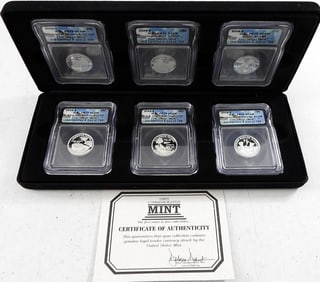 2009-S SILVER QUARTER SET ANACS PR70DCAM