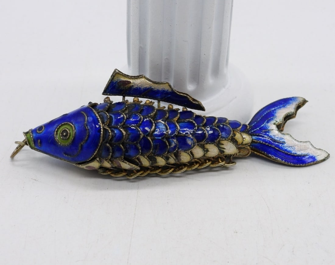 CLOISONNE ARTICULATED KOI PENDANT