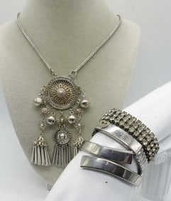 VTG BRACELETS & FUN NECKLACE