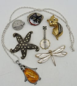 WHIMSICAL BROOCH LOT