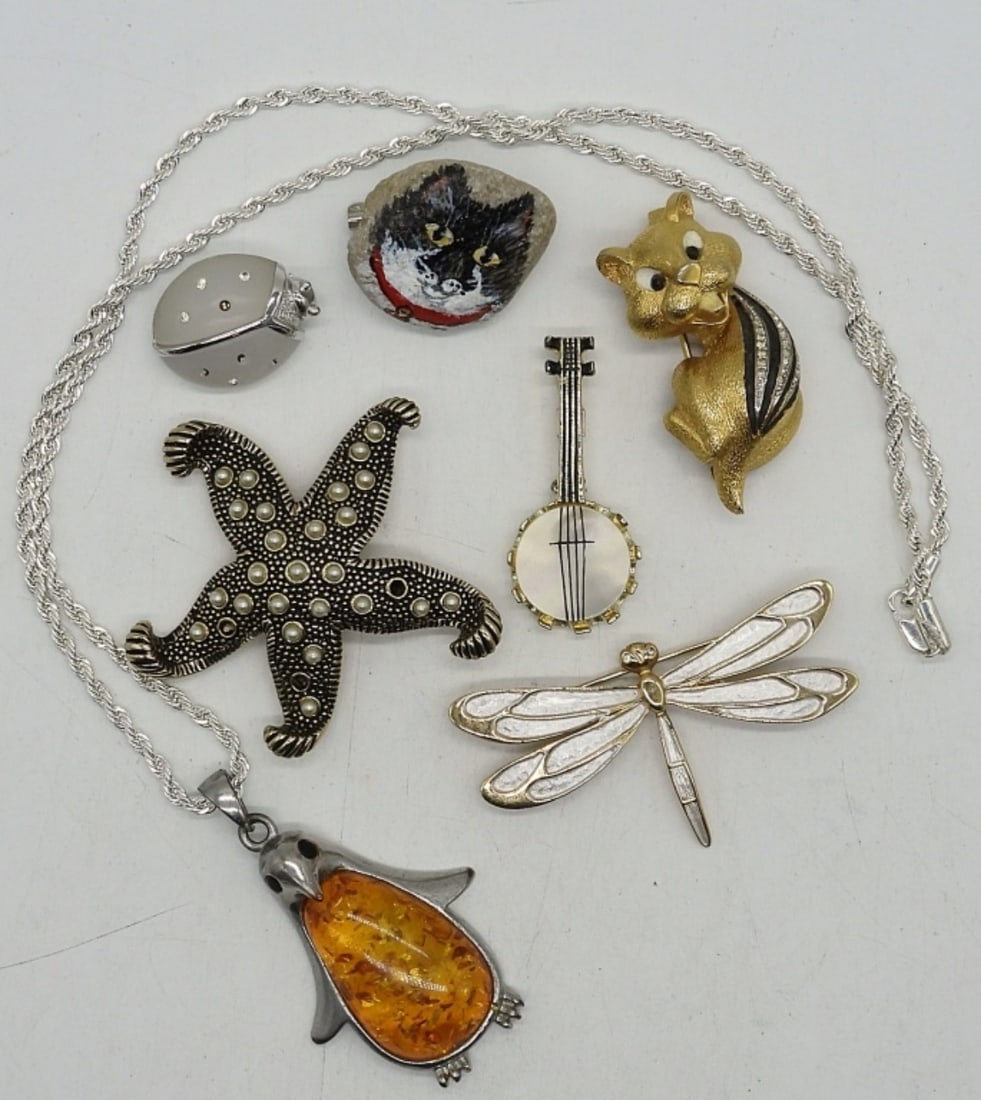 WHIMSICAL BROOCH LOT (1 of 1)