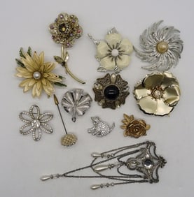 (12) VTG BROOCHES & PINS