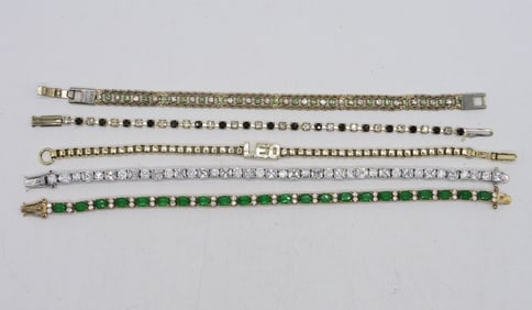 (5) GEMSTONE BRACELETS
