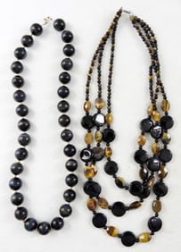 BLUE/BLACK & BROWN TIGERS EYE NECKLACES